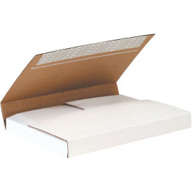 12-1/8" x 9-1/8" x 2" Deluxe Easy-Fold Corrugated Mailers, ECT-32, White - Pkg Qty 25