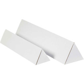 2"x36-1/4" Triangle Corrugated Mailing Tube, 200lb. ECT-32-B Test, White - Pkg Qty 50