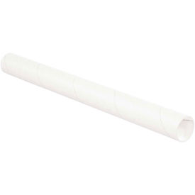 Mailing Tube With Cap, 9"L x 2" Dia., White