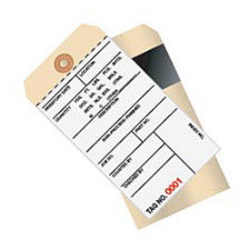 2 Part Carbon Style Inventory Tag, 500 - 999, 500 Pack