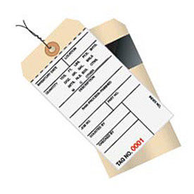 2 Part Carbon Style Wired Inventory Tag, 3500-3999, 500 Pack