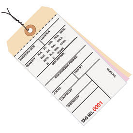 3 Part Carbonless Wired Inventory Tag, 2500-2999, 500 Pack