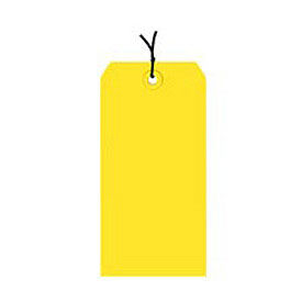 #4 Strung Tag Pack 4-1/4" x 2-1/8", 1000 Pack, Yellow