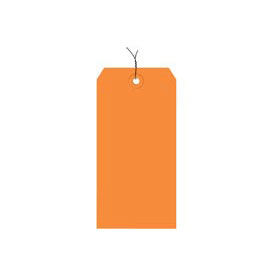 #5 Wired Tag Pack 4-3/4" x 2-3/8", 1000 Pack, Orange