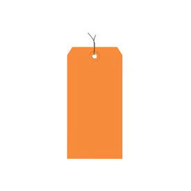 #4 Wired Tag Pack 4-1/4" x 2-1/8", 1000 Pack, Orange