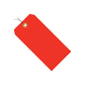 #3 Wired Tag Pack 3-3/4" x 1-7/8", 1000 Pack, Red Fluorescent