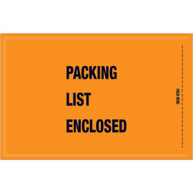 5-1/4"x8" Orange Packing List Enclosed- Full Face Mil-Spec, 1000 Pack