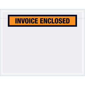 7"x5-1/2" Orange Invoice Enclosed, Panel Face, 1000 Pack