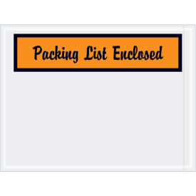 4-1/2"x6" Orange Packing List Enclosed, Panel Face, 1000 Pack