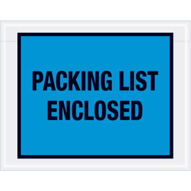 7" x 5-1/2" Blue Packing List Enclosed Full Face 1000 Pack
