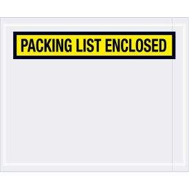 4-1/2"x5-1/2" Yellow Packing List Enclosed, Panel Face, 1000 Pack
