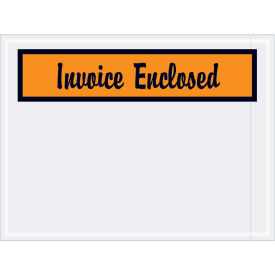 4-1/2"x6" Orange Invoice Enclosed, Panel Face, 1000 Pack