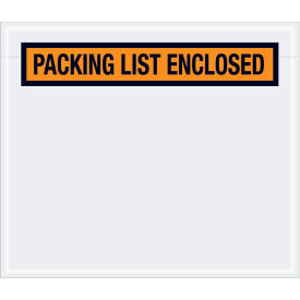 7"x6" Orange Packing List Enclosed, Panel Face, 1000 Pack