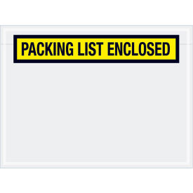 6-3/4"x5" Yellow Packing List Enclosed, Panel Face, 1000 Pack