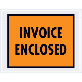 7"x5-1/2" Orange Invoice Enclosed, Full Face, 1000 Pack