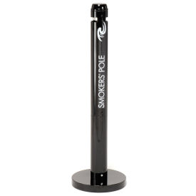 Rubbermaid Smokers Pole, FGR1BK, Black, 4"Dia. x 42-1/2"H