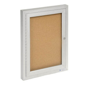 United Visual Products One-Door Outdoor Corkboard - 18"W x 24"