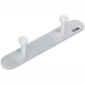 Safco Metal Wall Coat Rack, 2 Nail-Head Hooks, Satin Aluminum