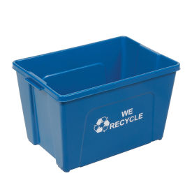 Global Industrial Recycling Bin, Blue, Plastic, 18 Gallon