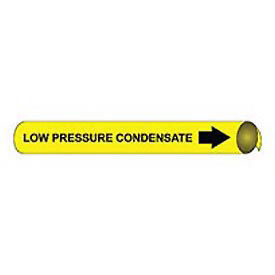 Pipe Marker - Precoiled and Strap-on - Low Pressure Condensate, YLW, For Pipe 4-5/8" - 5-7/8",12"W