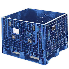 ORBIS BulkPak Folding Bulk Shipping Container, 48 x 45 x 34, 1800 lb Capacity, Blue