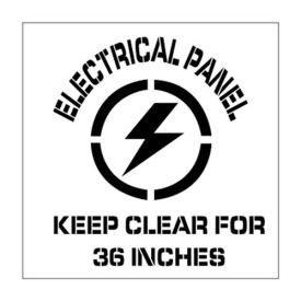 NMC PMS226 Plant Marking Stencil 20x20 - Electrical Panel