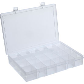 Durham Large Plastic Compartment Box, 24 Compartments, 13-1/8x9x2-5/16 - Pkg Qty 5