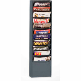 Vertical Literature Rack - 11 Pocket, Gray