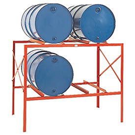 Modern Equipment 4 Drum Storage Rack, Steel, Red