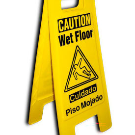 NMC HDFS201 Heavy Duty Floor Stand - Caution Wet Floor - Bilingual