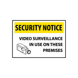NMC SN20AC Security Notice Aluminum - Video Surveillance In Use On These Premises