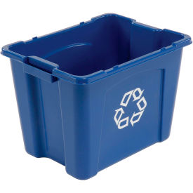 RUBBERMAID Recycling Bin - 14-Gallon Capacity - Blue