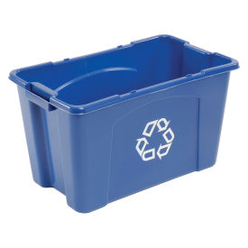 Rubbermaid Recycling Container, 18 Gallon, Blue