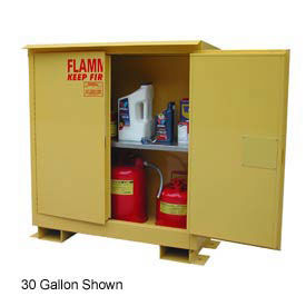 Weatherproof Flammable Safety Cabinet with Roof, 45 Gallon Self Close Doors