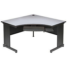 Global Industrial 48"W Corner Desk - Gray Finish Top