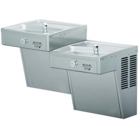Elkay ADA GreenSpec High Efficiency Water Cooler, 2 Station, Stainless, VR Bubbler, VRCGRNTL8C