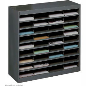 SAFCO E-Z Stor All-Steel Organizer - 37-1/2x12-3/4x36-1/2" - 36 Compartments - Black