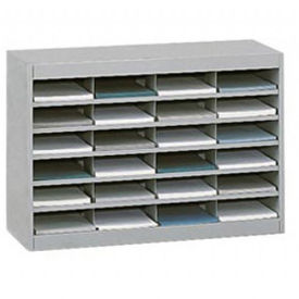 SAFCO E-Z Stor All-Steel Organizer - 37-1/2x12-3/4x25-3/4" - 24 Compartments - Gray