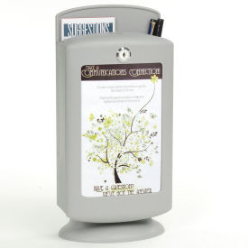 Customizable Suggestion Box, Plastic, Gray, 7"W x 5"D x 14-1/2"H