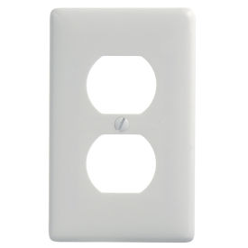 Bryant Duplex Plate, 1-Gang, Standard, White Nylon