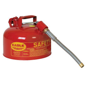 Eagle U2-26-S Type II Safety Can with 7/8" Spout, 2 Gallons, Red