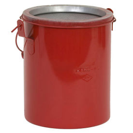 Eagle B-606NL Bench Can without lid, Metal, Red, 6 qt.