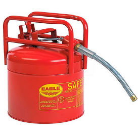 Eagle 1215SX5 D.O.T. Approved Transport Can with 5/8"Flexible Hose Type II Red 5 Gal.
