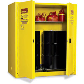 EAGLE Vertical Drum Cabinet For Flammable Hazardous Waste - 58x31x65" - 2 Drums - Self-Close Doors