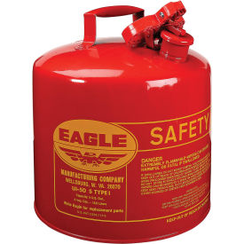 Eagle Manufacturing UI50S Eagle UI-50-S Type I Safety Can, 5 Gallons, Red