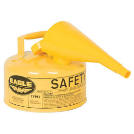 Eagle UI-10-FSY Type I Safety Can, 1 Gallon with Funnel, Yellow