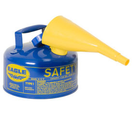Eagle UI-10-FSB Type I Safety Can, 1 Gallon with Funnel, Blue