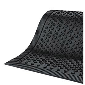 M+A Matting 545046100 Black Rubber Safety Scrape Mat, 48 x 72"