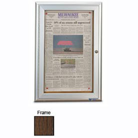 United Visual Products 19"W x 28"H Restroom Board with Walnut Stained Oak Frame