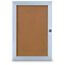 United Visual Products 18"W x 24"H Elevator Board with Traditional Satin Aluminum Frame